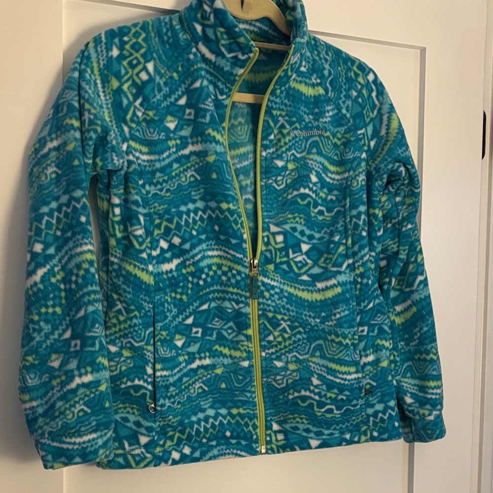 Columbia Kids Blue Patterned Fleece Jacket